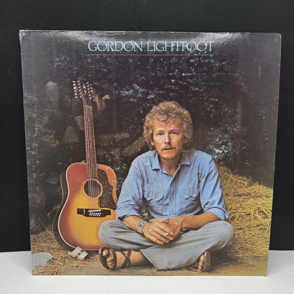 Gordon Lightfoot Vinyl Record Sundown LP 1974 MS 2177 Folk Rock Carefree Highway